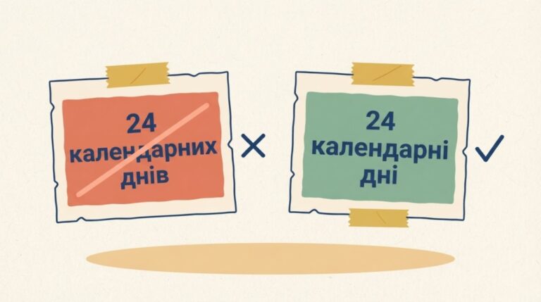 24 календарних дні чи днів: як правильно узгоджувати числівник з іменником