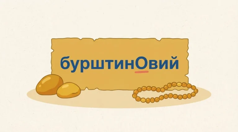 Бурштиновий: куди падає наголос і як легко запам’ятати до НМТ