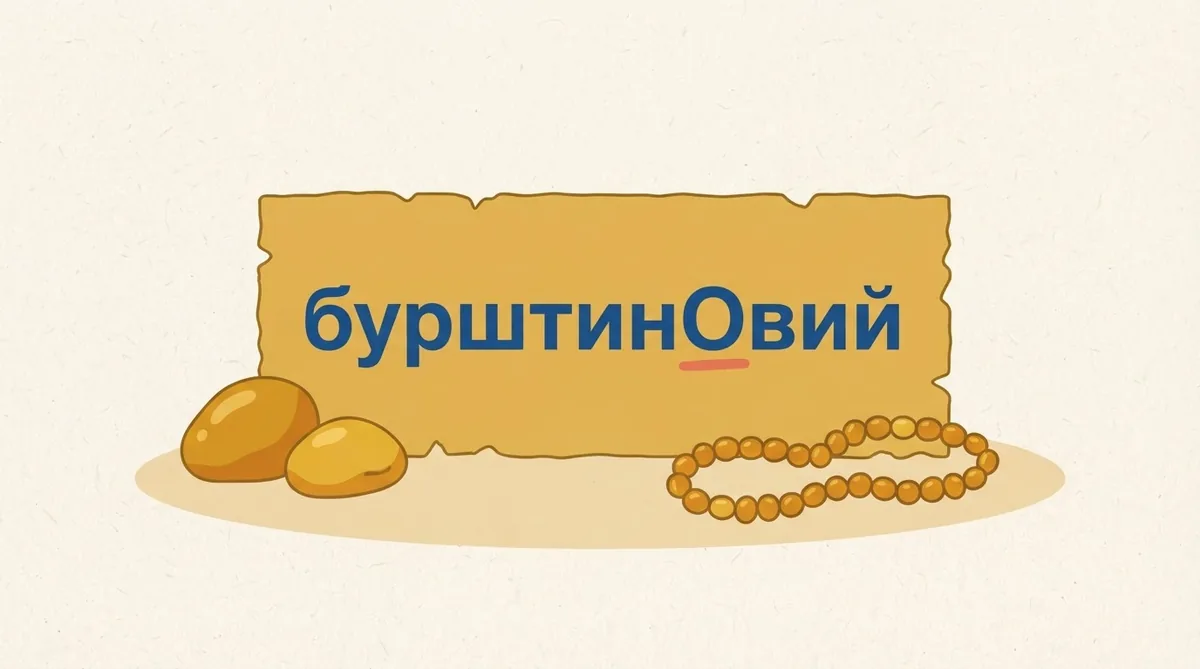 Бурштиновий: куди падає наголос і як легко запам’ятати до НМТ