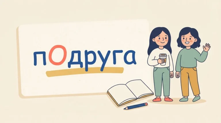 Де наголос у слові «подруга» — на першому складі