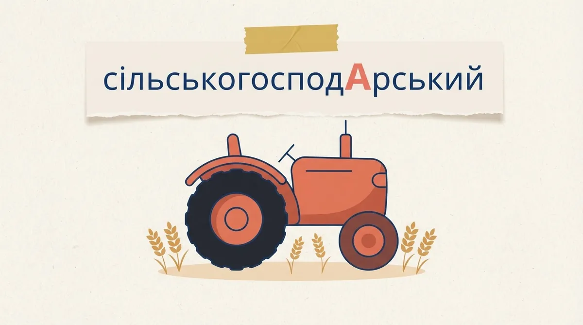 Сільськогосподарський: наголос, вимова та відмінювання слова
