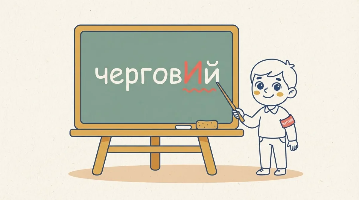 Слово «черговий» — на який склад правильно ставити наголос