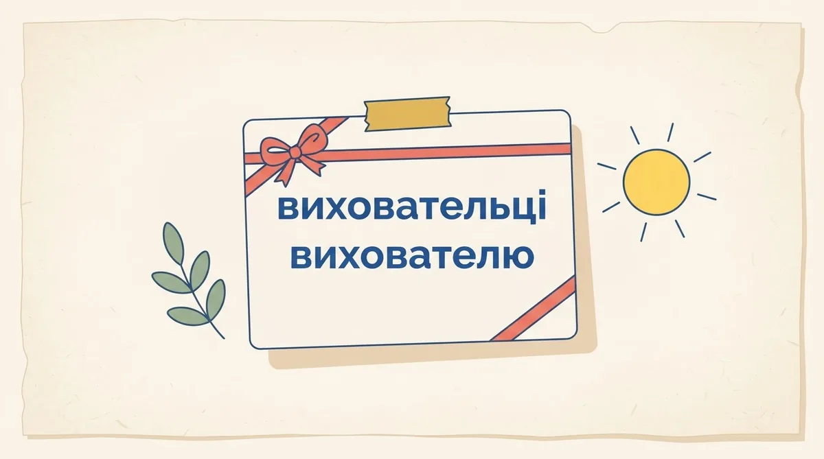 Виховательці чи вихователю кажемо по-різному залежно від ситуації