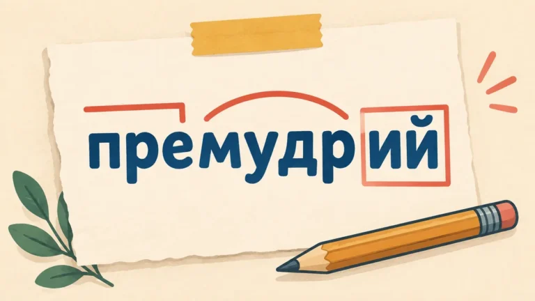 Будова слова ПРЕМУДРИЙ: префікс, корінь і закінчення слова