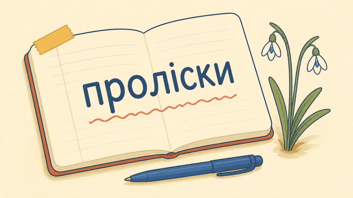 Будова слова ПРОЛІСКИ: розбір за складом та спільнокореневі слова