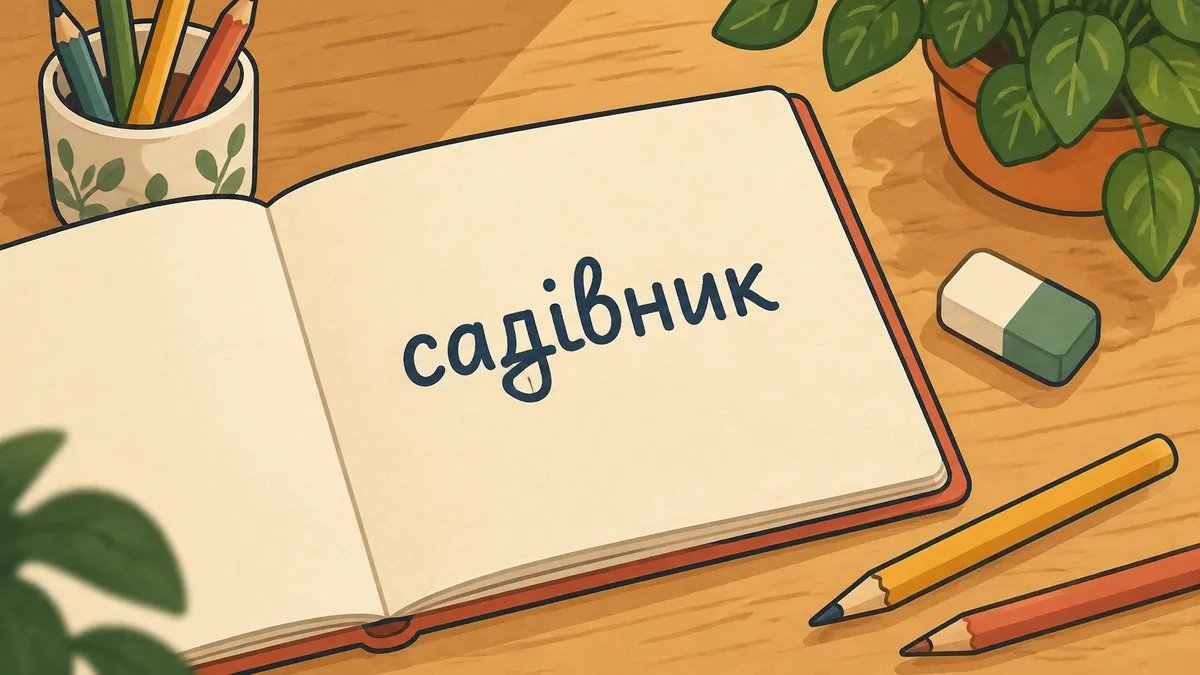 Будова слова САДІВНИК: покроковий розбір за складом