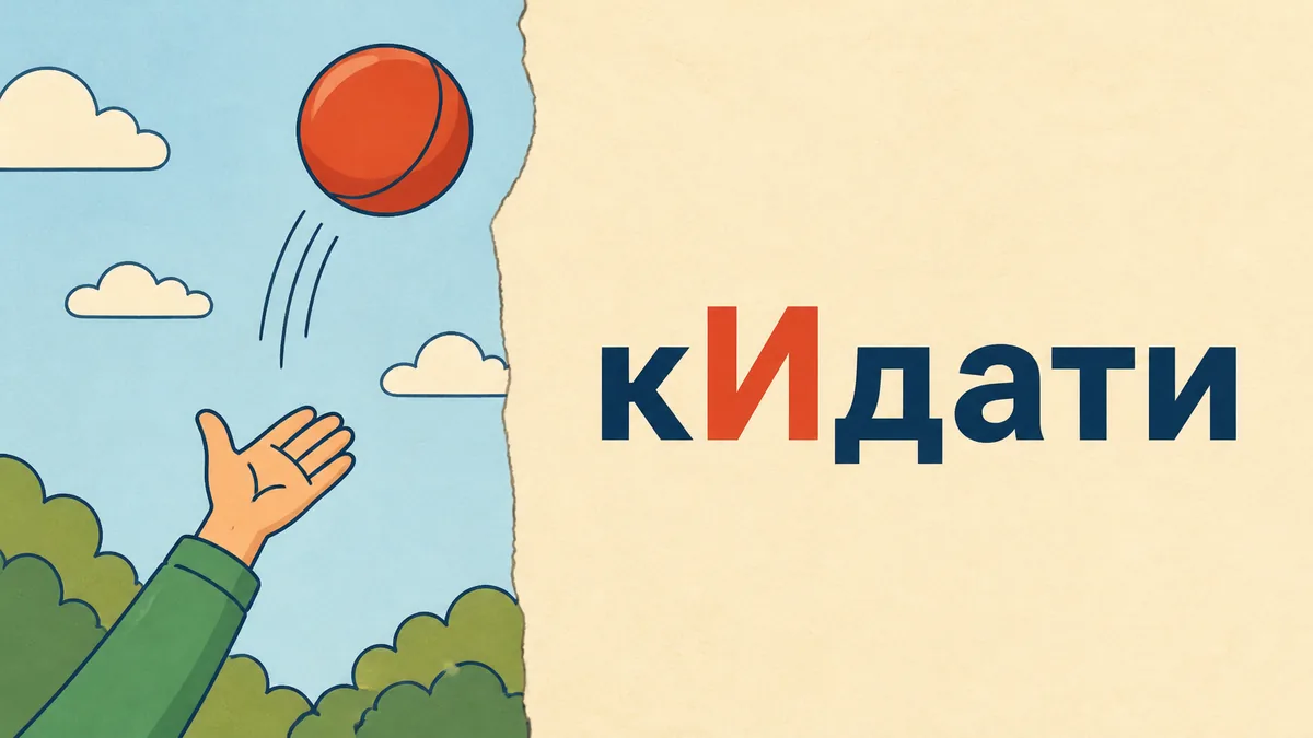 Наголос у слові КИДАТИ: як не помилитися в дієсловах із префіксами