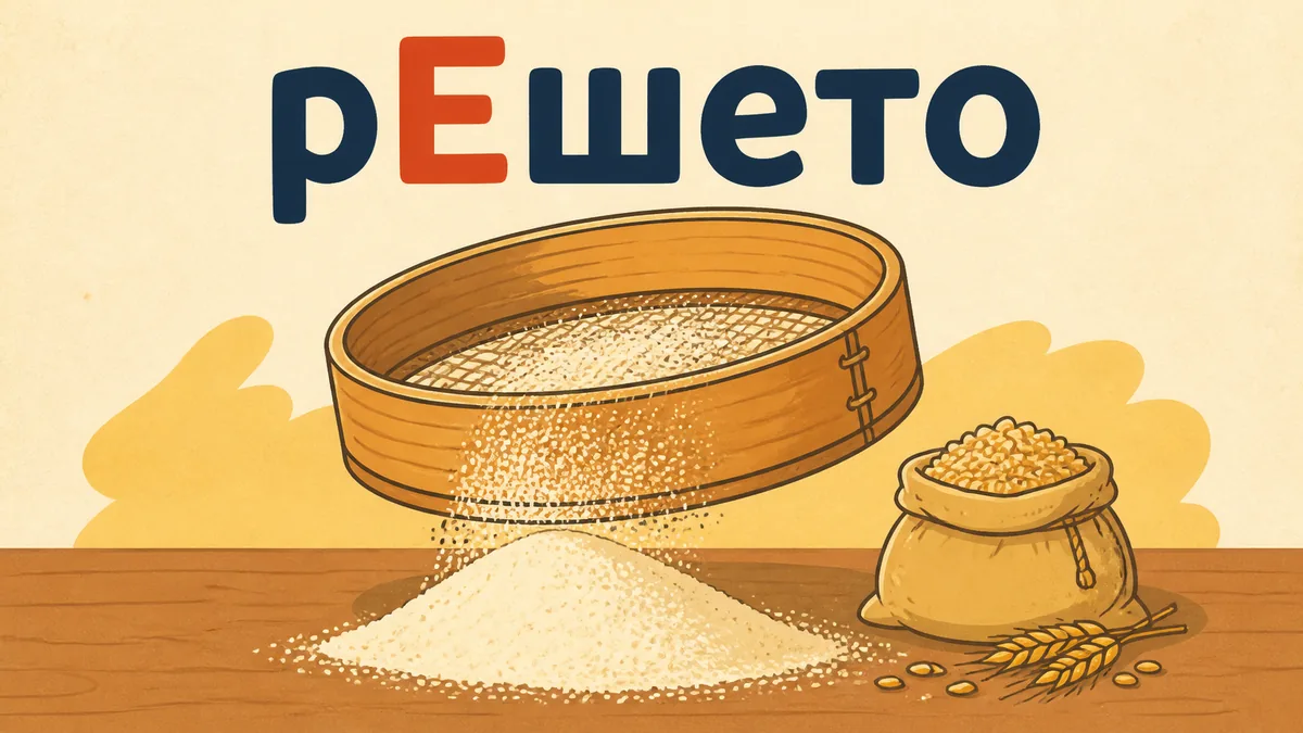 Наголос у слові РЕШЕТО: однина, множина та сталі вислови