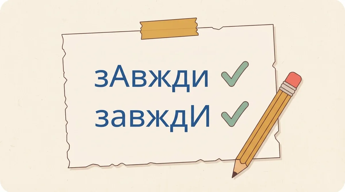 Наголос у слові «завжди»: який варіант правильний