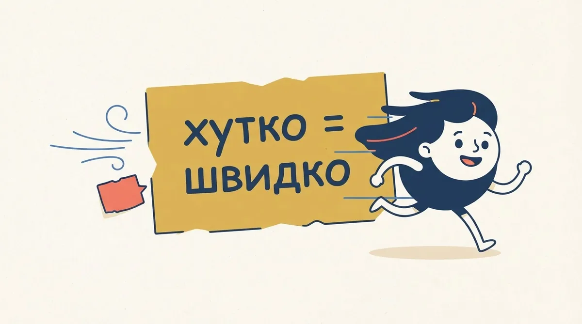 Синонім до слова ХУТКО: варіанти та вживання слова
